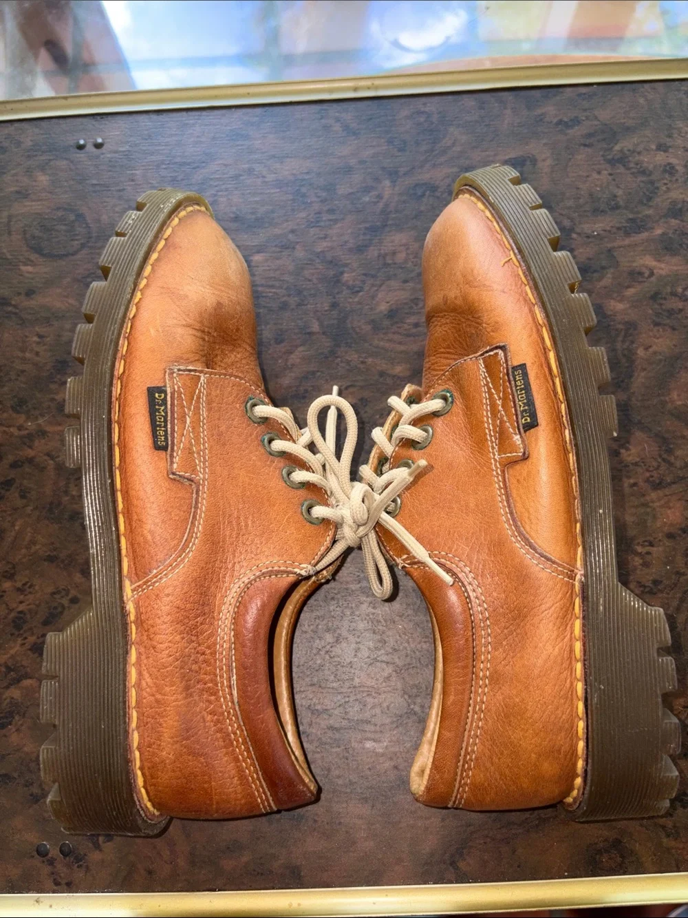 Dr. Martens Brown Oxford Shoes with Leather Lacing Big Boy Size 3